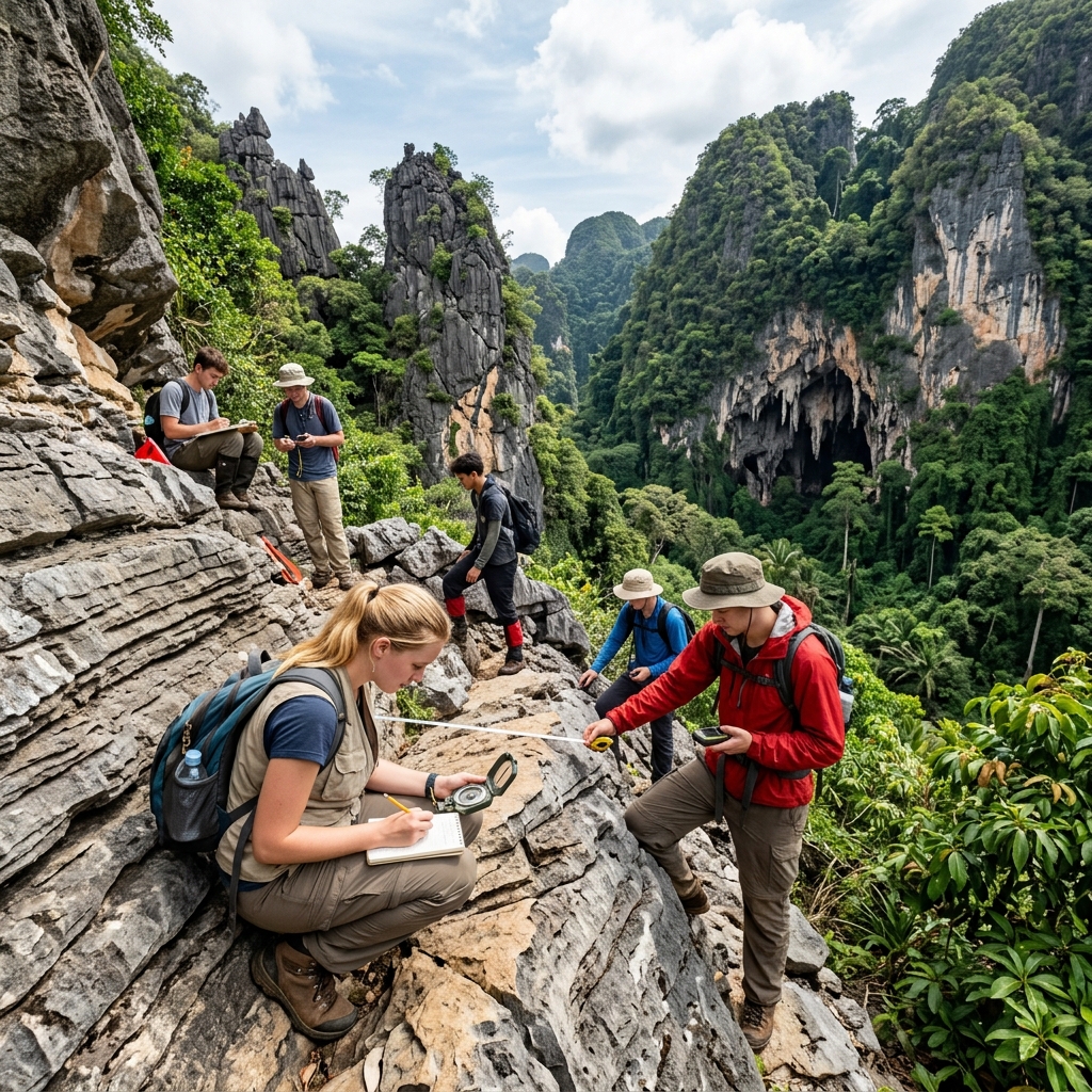 Dokumentasi Field Course Pemetaan Geologi Dasar di Kawasan Karst Batu Putih - Foto 1