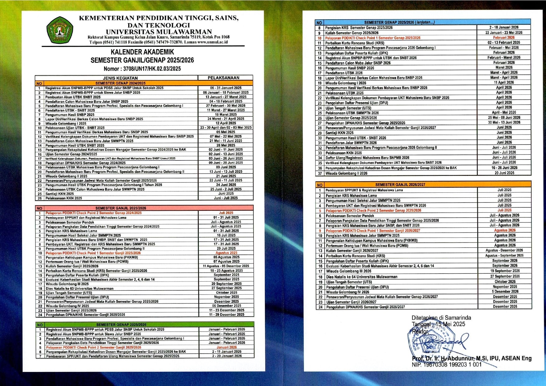 Kalender Akademik 2026