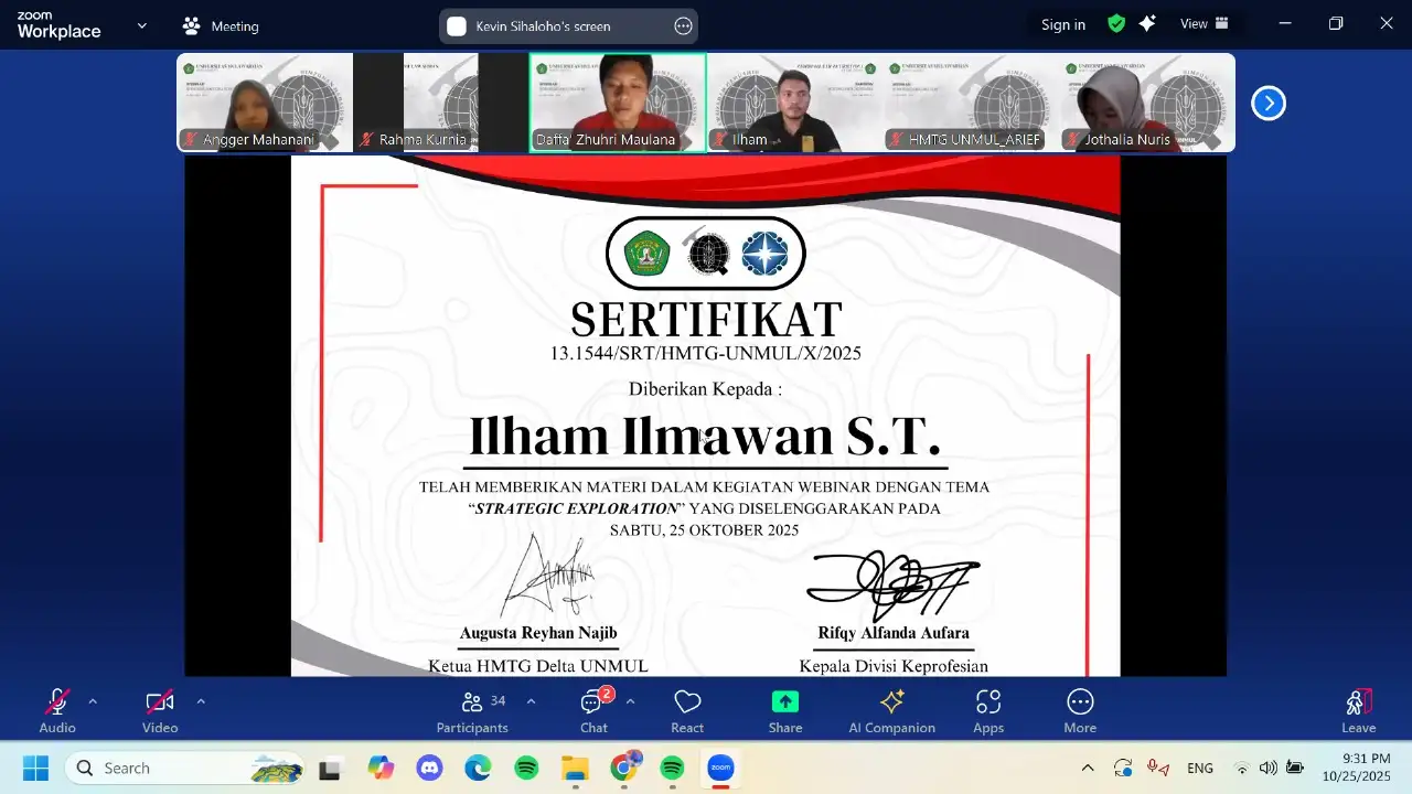 Webinar “Strategic Exploration”